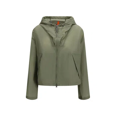 Parajumpers Bicolor Polyamide Shell Jacket In Green