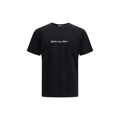 Off-white Arrow Script Short-sleeve T-shirt In Black