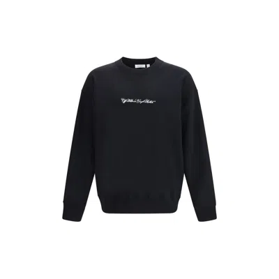 Off-white Script Arrow Diagonal Skate Sweatshirt In Black