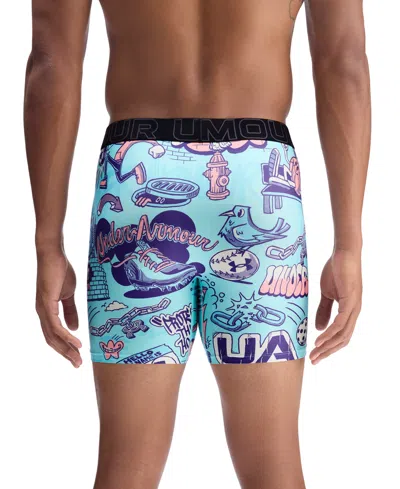 Under Armour Men's Performance Tech Boxer Briefs In Blue