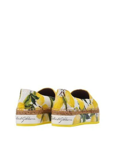 Shop Dolce & Gabbana Woman Espadrilles Yellow Size 6.5 Viscose, Cotton