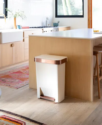 Simplehuman 45-liters Hybrid Rectangular Step Can In Pink