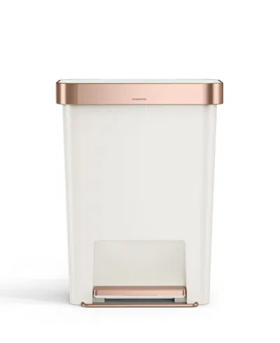 Simplehuman 45-liters Hybrid Rectangular Step Can In Pink