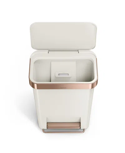 Simplehuman 45-liters Hybrid Rectangular Step Can In Pink