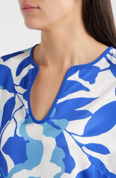 Ming Wang Split Sleeve Crêpe De Chine Blouse