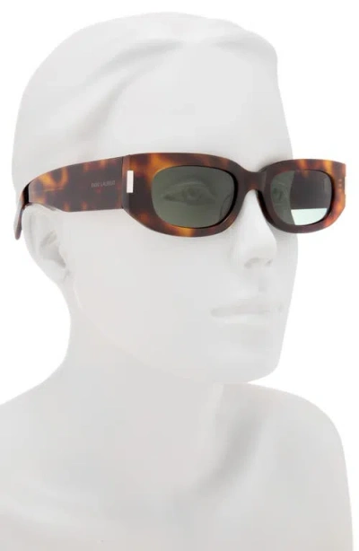 Saint Laurent 51mm Rectangular Sunglasses In Brown