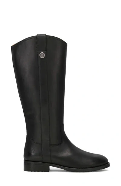 Frye Melissa Button Knee High Riding Boot In Black