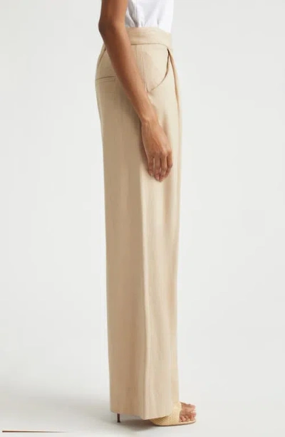 Veronica Beard Marbeau High Waist Wide Leg Pants In Neutral