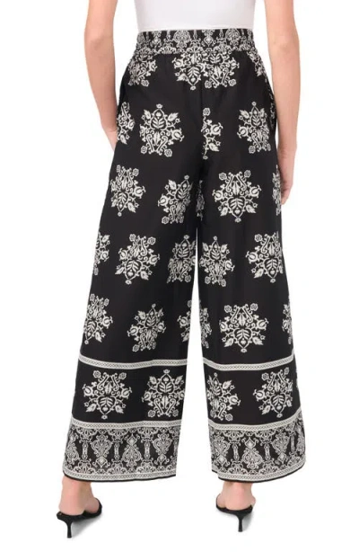 Cece Ankle Wide Leg Pull-on Pants In Black