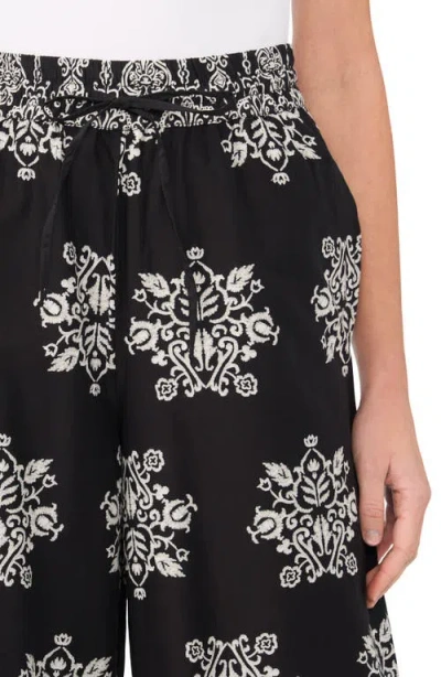 Cece Ankle Wide Leg Pull-on Pants In Black