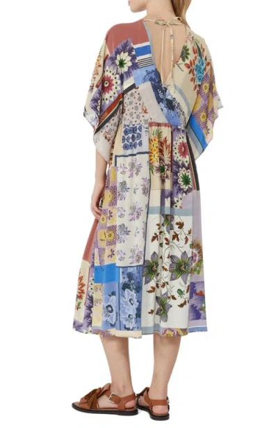 Weekend Max Mara Chine Floral-patchwork Midi Dress In Multi