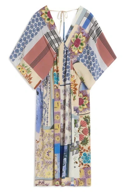 Weekend Max Mara Chine Floral-patchwork Midi Dress In Multi