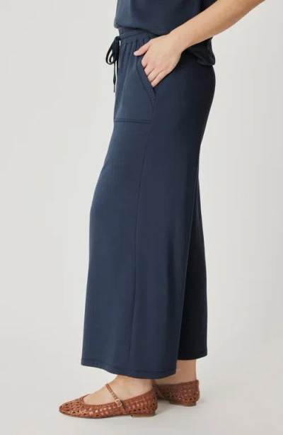 Splendid Scubasoft Wide Leg Drawstring Pants In Blue