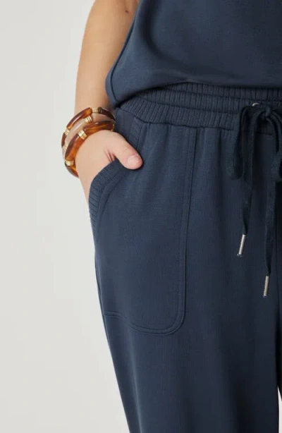 Splendid Scubasoft Wide Leg Drawstring Pants In Blue