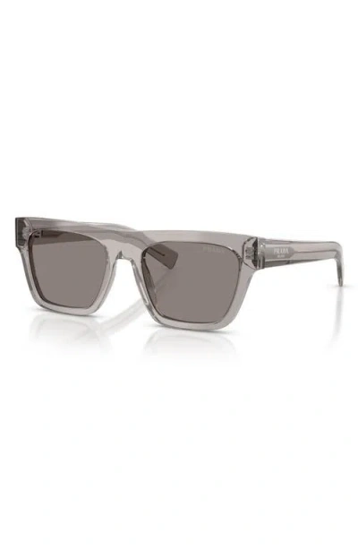 Prada 54mm Rectangular Sunglasses In Gray