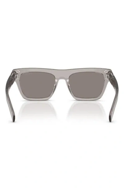 Prada 54mm Rectangular Sunglasses In Gray