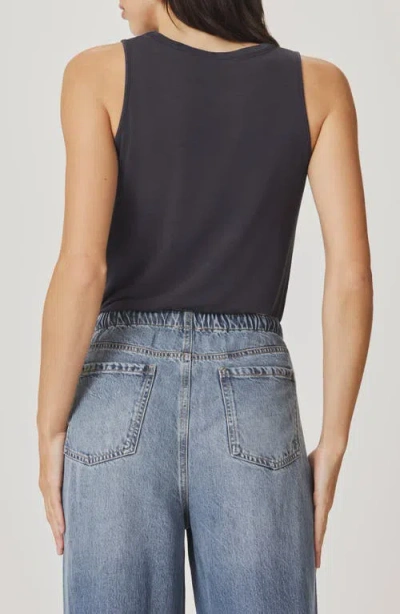 Splendid Bamboo Blend High Neck Tank Top In Lead In Black