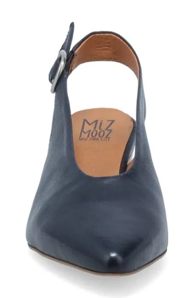 Miz Mooz Haven Slingback Pointed Toe Pump In Blue