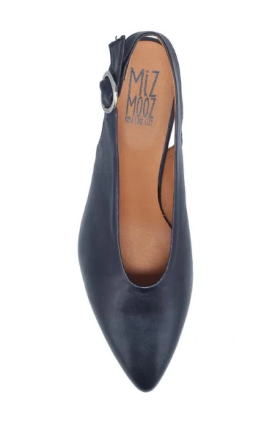 Miz Mooz Haven Slingback Pointed Toe Pump In Blue