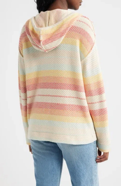 Rip Curl Revival Stripe Knit Poncho In Multi