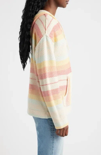 Rip Curl Revival Stripe Knit Poncho In Multi