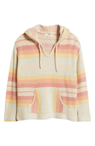 Rip Curl Revival Stripe Knit Poncho In Multi