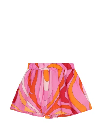 Pucci Junior Printed Skirt In Multi