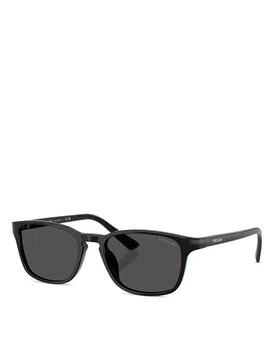 Prada 0pr D13su Rectangular Frame Acetate Sunglasses In Black