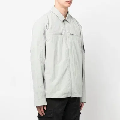 A-cold-wall* Gaussian Overshirt 'grey' In Blue