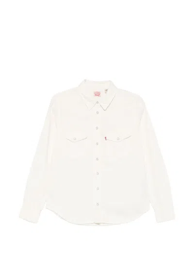 Levi's Ivory Lyocell Blend Iconic Western Shirt In Neutral