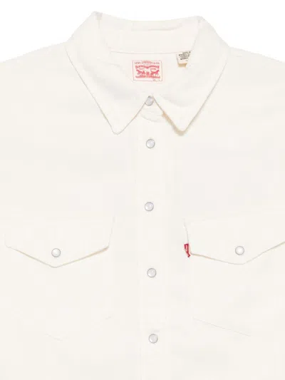 Levi's Ivory Lyocell Blend Iconic Western Shirt In Neutral