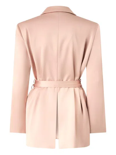Pinko Belted Wrap Jacket In Neutral