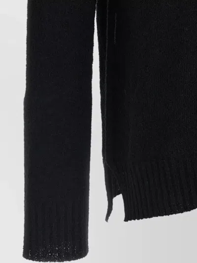 Ma'ry'ya Black Spongy Effect Sweater In Black