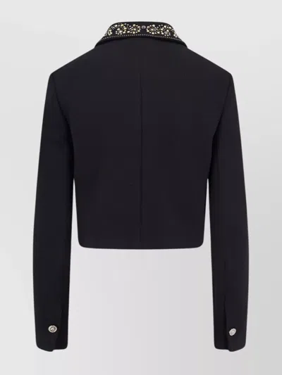 Versace Informal Jacket Responsible Light Weight Double Wo In Black