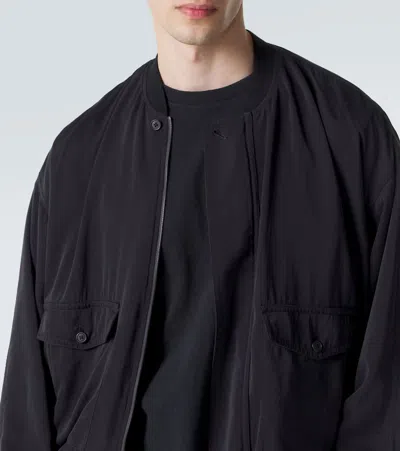 The Row Elasticated Hem Bomber Jacket In Black