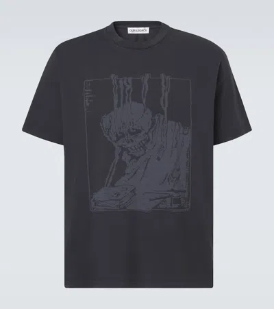 Our Legacy Men S Box T-shirt Angry Fan Mail Print In Gray