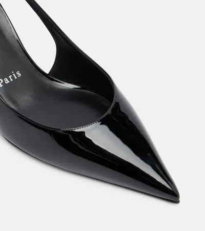 Christian Louboutin Women Miss Z 60mm Patent Calfskin Slingback Pump In Black