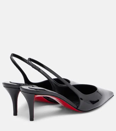 Christian Louboutin Women Miss Z 60mm Patent Calfskin Slingback Pump In Black