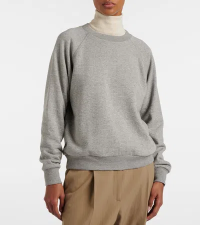 The Row Eulalia French Terry Cashmere Sweatshirt In Gray