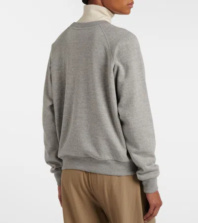 The Row Eulalia French Terry Cashmere Sweatshirt In Gray