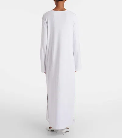 The Row Latoya Cotton Maxi Dress In White