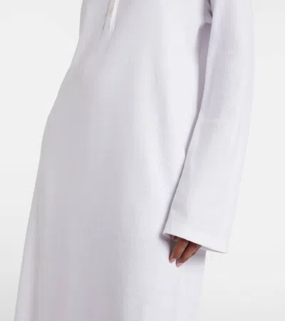 The Row Latoya Cotton Maxi Dress In White