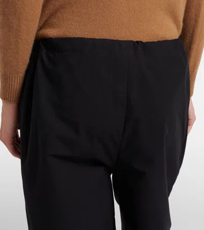 The Row Black Relaxed Drawstring Pant In Black