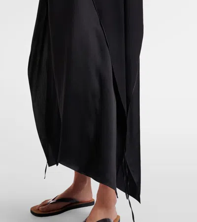 The Row Sleeveless Kylo Dress With Draped Midi Cut In Black