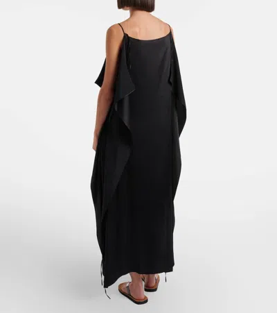 The Row Sleeveless Kylo Dress With Draped Midi Cut In Black