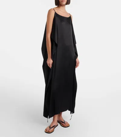 The Row Sleeveless Kylo Dress With Draped Midi Cut In Black