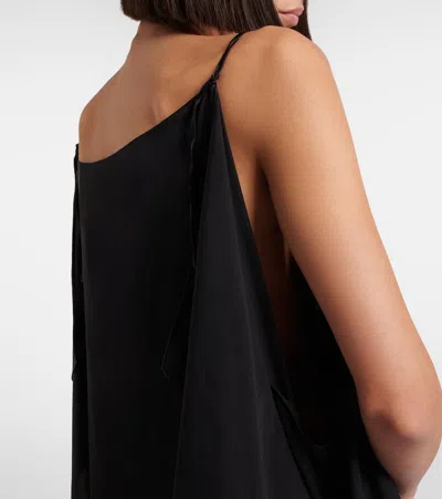 The Row Sleeveless Kylo Dress With Draped Midi Cut In Black