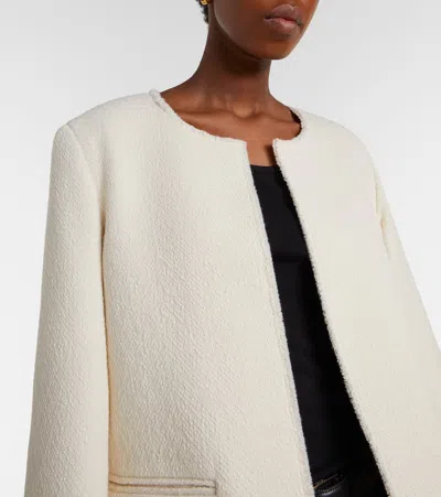 Totême Fluid Wool-blend Jacket In White