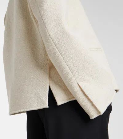 Totême Fluid Wool-blend Jacket In White