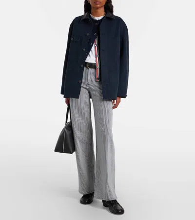 Frame Le Slim Palazzo High Waist Wide Leg Jeans In Gray